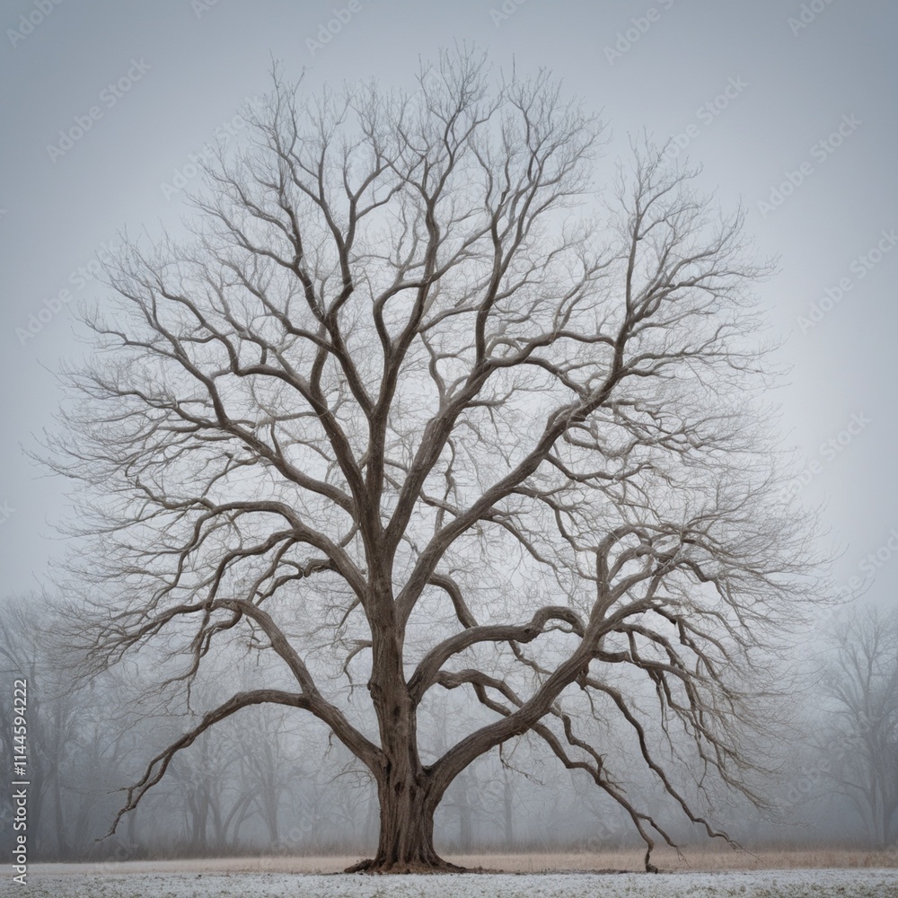 Leafless tree with intricate branches captured in a serene winter scene, showcasing nature's beauty and stillness in a cold season. Leafless tree with intricate branches captured in a serene winter scene, showcasing nature's beauty and stillness in a cold season.