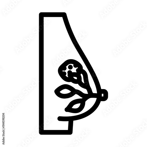 fibrocystic breasts woman disease line icon vector. fibrocystic breasts woman disease sign. isolated contour symbol black illustration