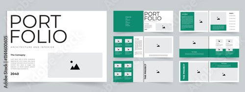 Architecture portfolio layout or landscape portfolio brochure