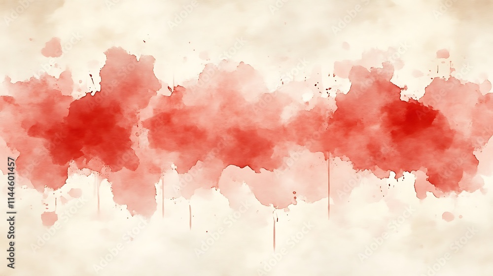 Obraz premium Abstract Red Watercolor Wash Background Design