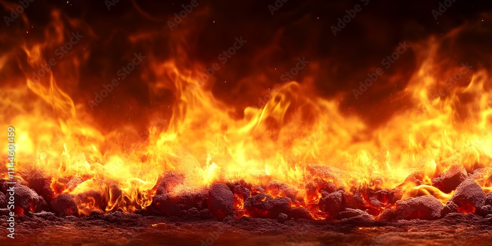 A vibrant display of flames and glowing embers, creating a fiery scene with intense colors and movement. Concept Intense Fire Colors, Dynamic Ember Movement, Fiery Scene, Vibrant Blaze Display A vibrant display of flames and glowing embers, creating a fiery scene with intense colors and movement. Concept Intense Fire Colors, Dynamic Ember Movement, Fiery Scene, Vibrant Blaze Display