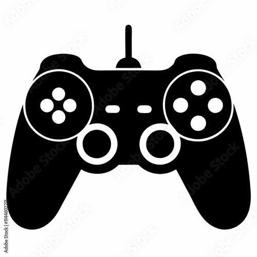 Game pad icon. Game controller silhouette vector design, Video game controller, joystick illustration, 
minimalist line art drawing of a video game controller
