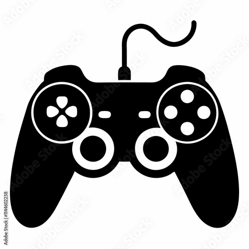 Game pad icon. Game controller silhouette vector design, Video game controller, joystick illustration, 
minimalist line art drawing of a video game controller
