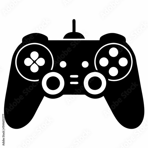 Game pad icon. Game controller silhouette vector design, Video game controller, joystick illustration, 
minimalist line art drawing of a video game controller
