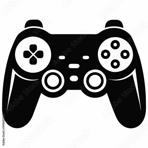Game pad icon. Game controller silhouette vector design, Video game controller, joystick illustration, 
minimalist line art drawing of a video game controller
