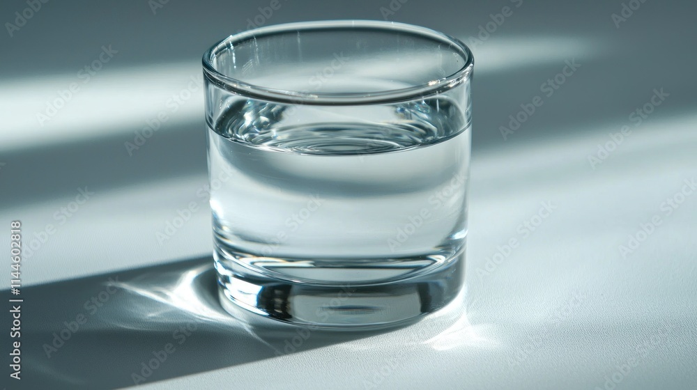 A close-up of distilled water gently drifting in a glass container, showing pure clarity and smooth texture. A close-up of distilled water gently drifting in a glass container, showing pure clarity and smooth texture.