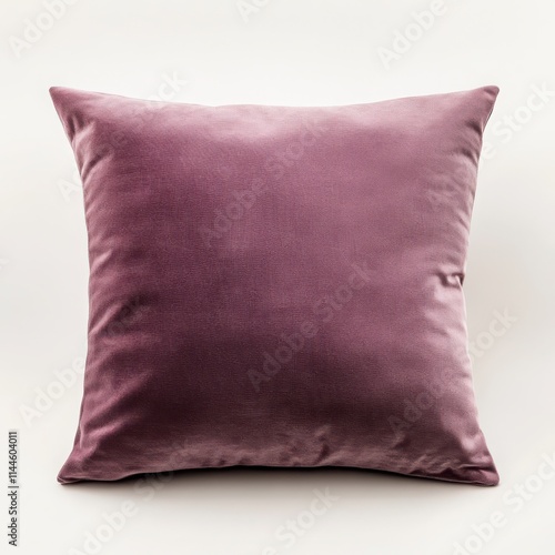 A soft, plush cushion with a simple solid color and a smooth fabric cover on a white background