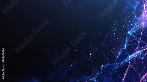 Abstract digital background with glowing lines and particles representing technology concepts and innovation in modern design