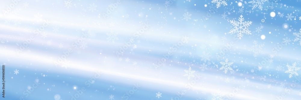 Gentle snowflakes glide through a soft blue backdrop, creating an enchanting winter ambiance perfect for celebrations or seasonal events Gentle snowflakes glide through a soft blue backdrop, creating an enchanting winter ambiance perfect for celebrations or seasonal events