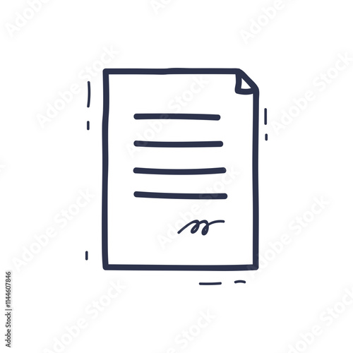 Illustration of a signed document symbolizing agreement or contract.