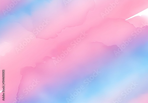 A serene watercolor background in pink and blue, featuring a fluffy white cloud drifting across the scene