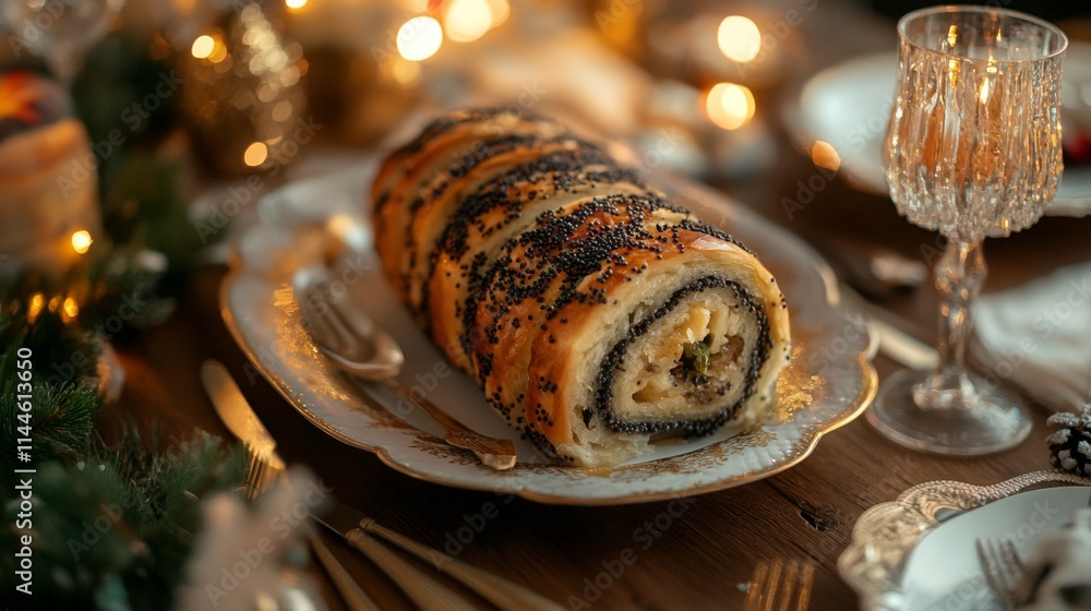 A Festive Christmas Poppy Seed Roll A Festive Christmas Poppy Seed Roll