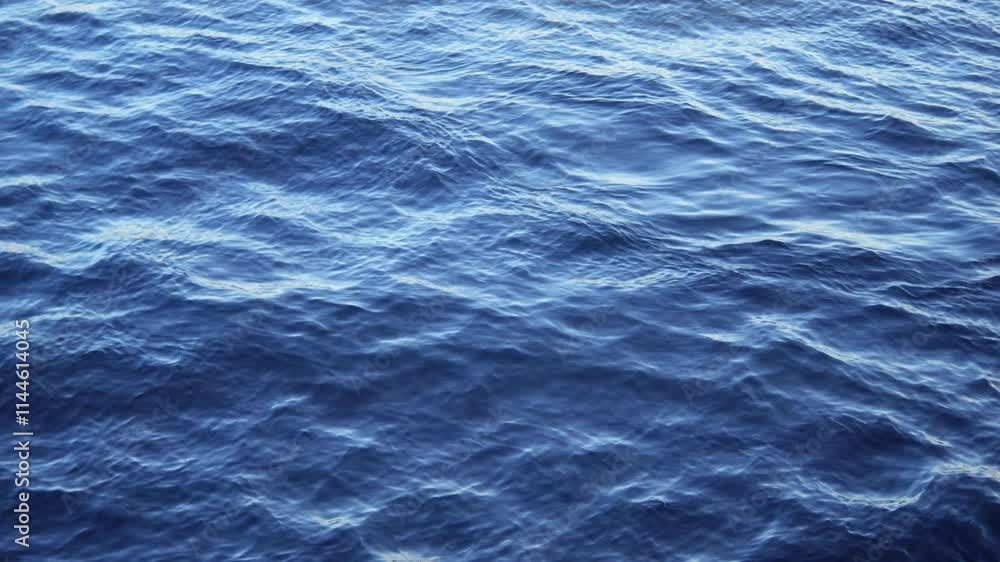 The calm and serene blue ocean waves gracefully flow under the natural light of day The calm and serene blue ocean waves gracefully flow under the natural light of day