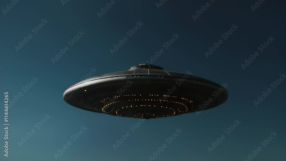 A futuristic UFO hovering in the sky. an impressive and exciting minimalist sci-fi scene
A futuristic UFO hovering in the sky. an impressive and exciting minimalist sci-fi scene