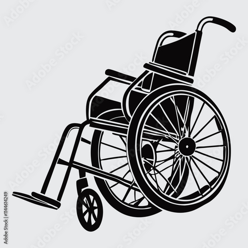 Wheelchair image silhouitte vector art and illustration