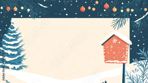 Celebrate Christmas festival decoration in december. Christmas celebration atmosphere. x mas backgroud with copyspace for text