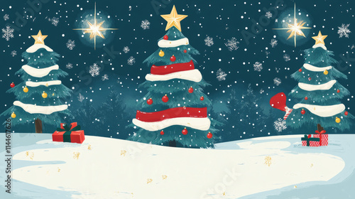 Celebrate Christmas festival decoration in december. Christmas celebration atmosphere. x mas backgroud with copyspace for text