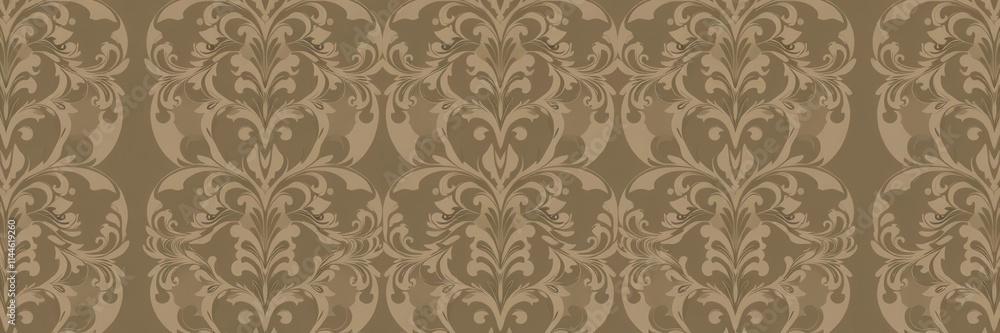 Elegant and intricate Damask seamless vector pattern with floral motifs and curved shapes, intricate, vector, seamless Elegant and intricate Damask seamless vector pattern with floral motifs and curved shapes, intricate, vector, seamless