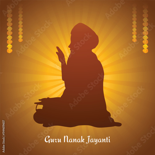 Gurpurab guru nanak jayanti festival of sikh celebration background