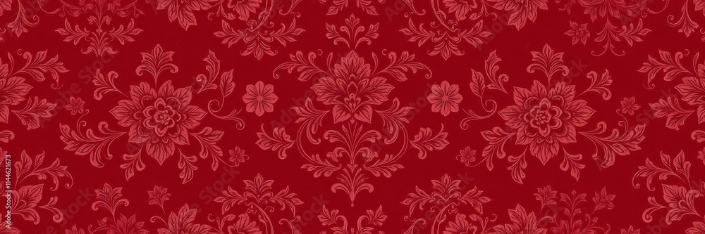 Elegant red damask pattern background with intricate floral design, floral, classic, red Elegant red damask pattern background with intricate floral design, floral, classic, red
