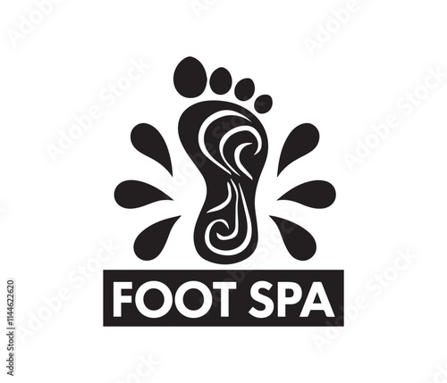 Stylish Foot Care Logo Design for a Spa or Salon. foot care logo, foot care therapy