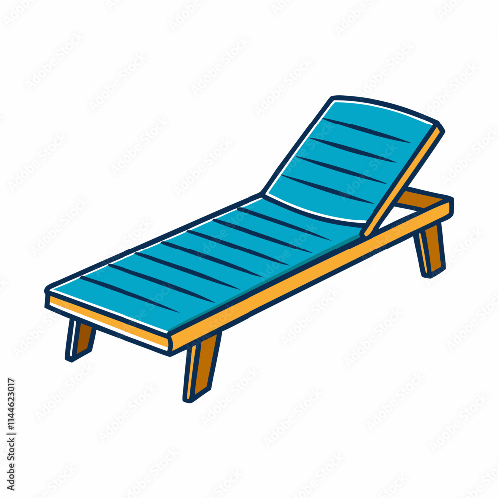 chaise longue on white background chaise longue on white background