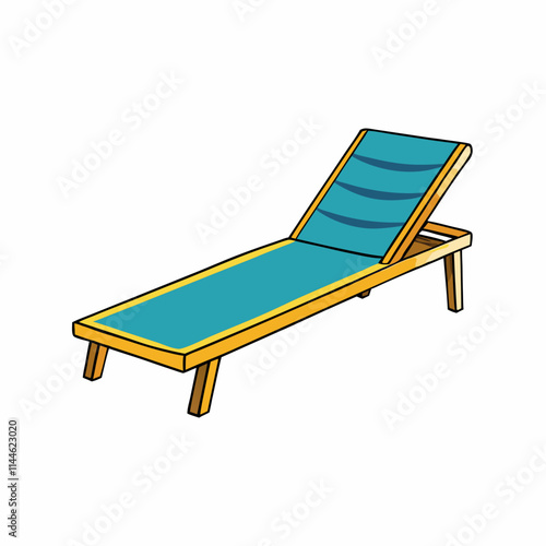 chaise longue on white background