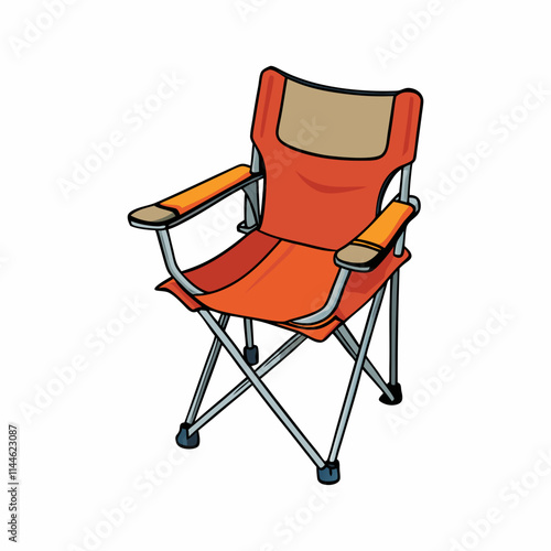 red folding chair