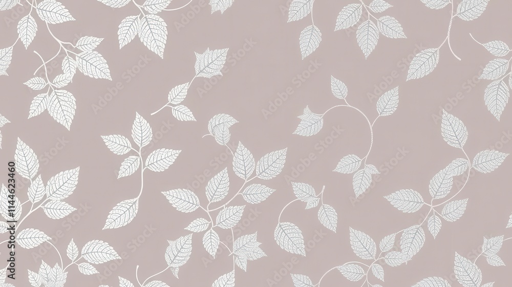 Elegant seamless silver lace leaves wallpaper pattern for home decor and interior design projects, lace pattern, interior Elegant seamless silver lace leaves wallpaper pattern for home decor and interior design projects, lace pattern, interior