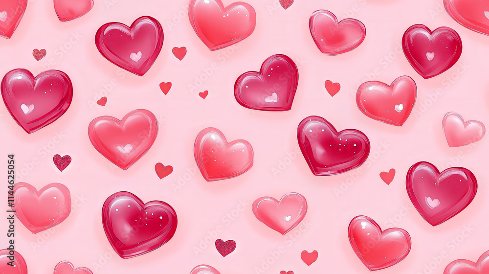 seamless repeat and fully tileable pattern background of valentines day / wedding hearts seamless repeat and fully tileable pattern background of valentines day / wedding hearts