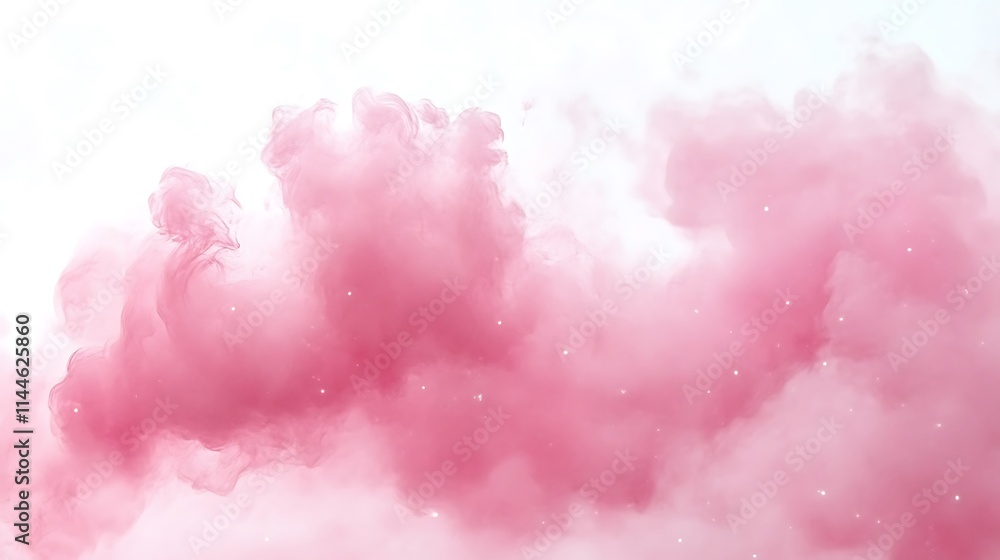 Fototapeta premium Pink Cloud Abstract Swirling Smoke Design