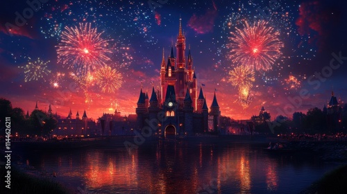 fireworks over the castle