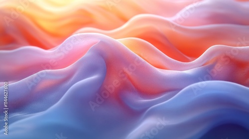 A soft, wavy gradient of colors resembling flowing fabric or abstract landscape.