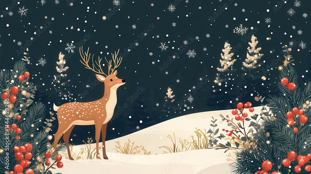 Chrismas greeting card, vector design, AI generated Chrismas greeting card, vector design, AI generated