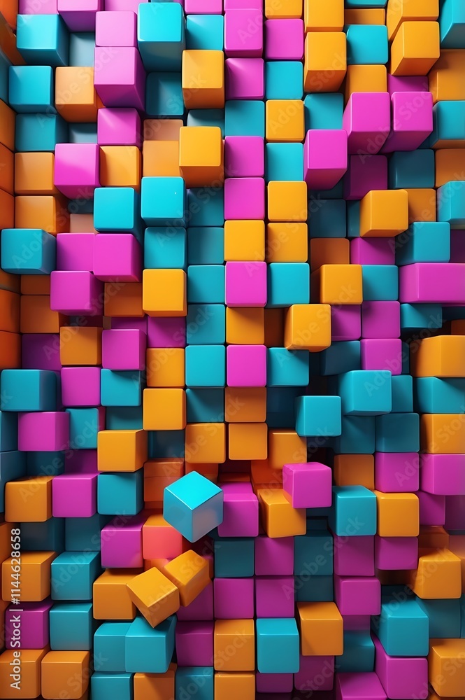 colorful 3d block colorful 3d block