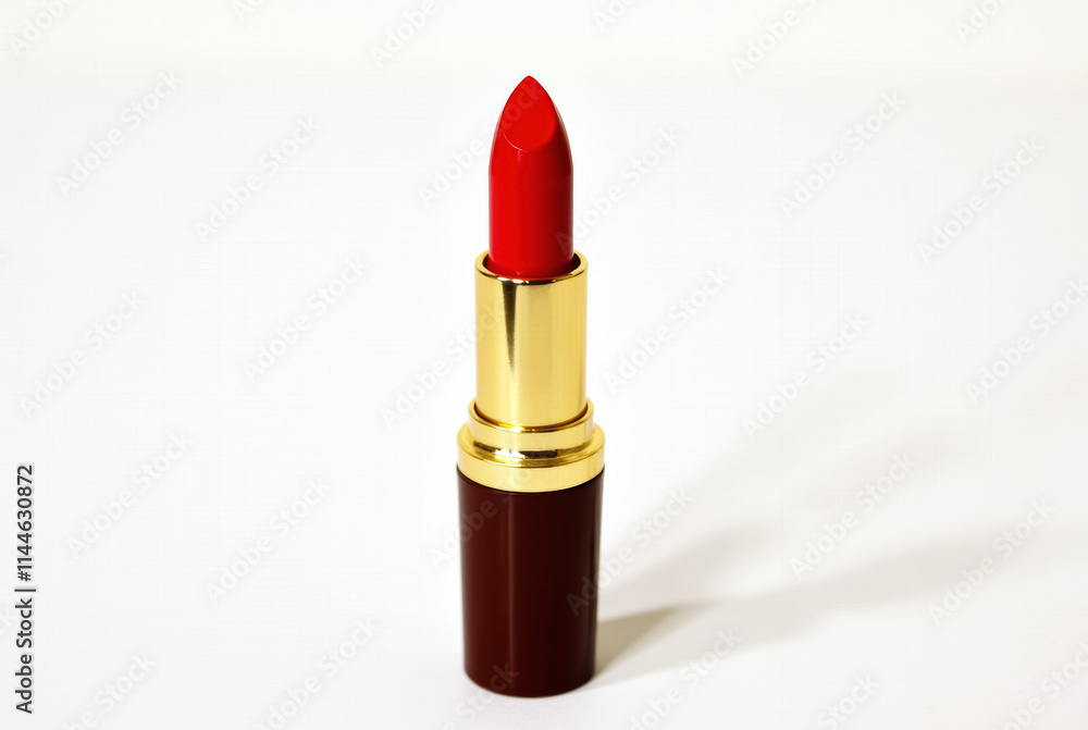 Red lipstick on a white background Red lipstick on a white background