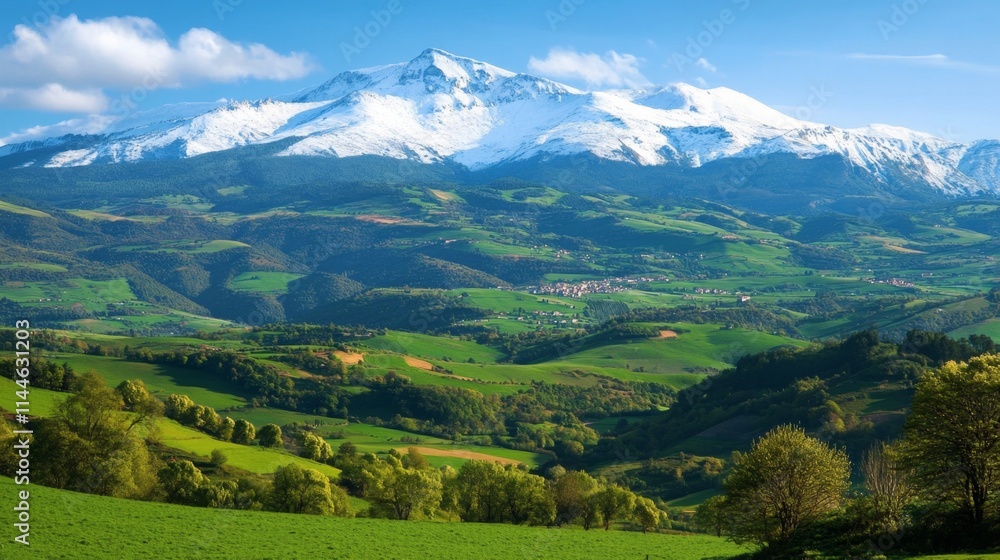 Fototapeta premium Breathtaking Mountain Valley Landscape