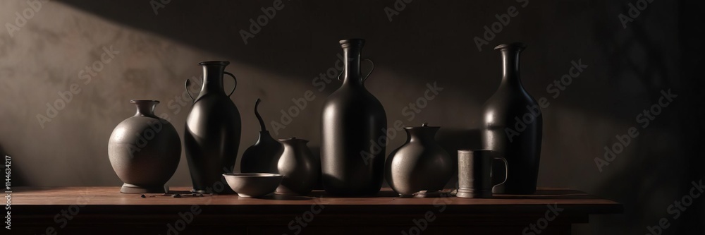 Moody, mysterious shadows casting a sense of intrigue and suspense on still life compositions, compositions, dark Moody, mysterious shadows casting a sense of intrigue and suspense on still life compositions, compositions, dark