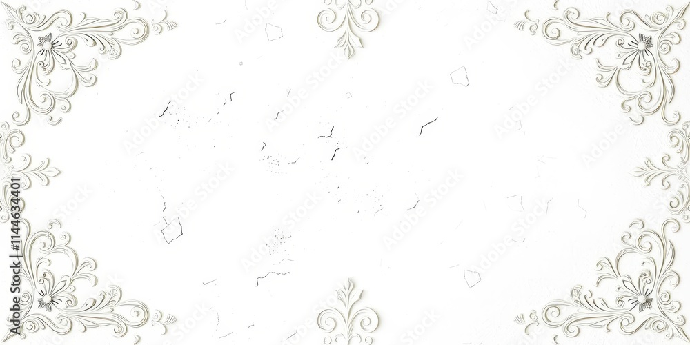 Plaster background with intricate floral pattern design, floral, delicate Plaster background with intricate floral pattern design, floral, delicate