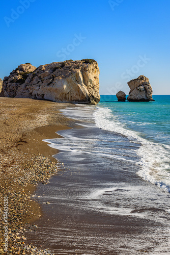 Aphrodite's Rock, or Petra tou Romiou, near Pissouri, Pathos, Cyprus photo