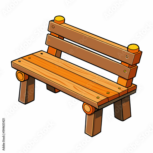 wooden park bench