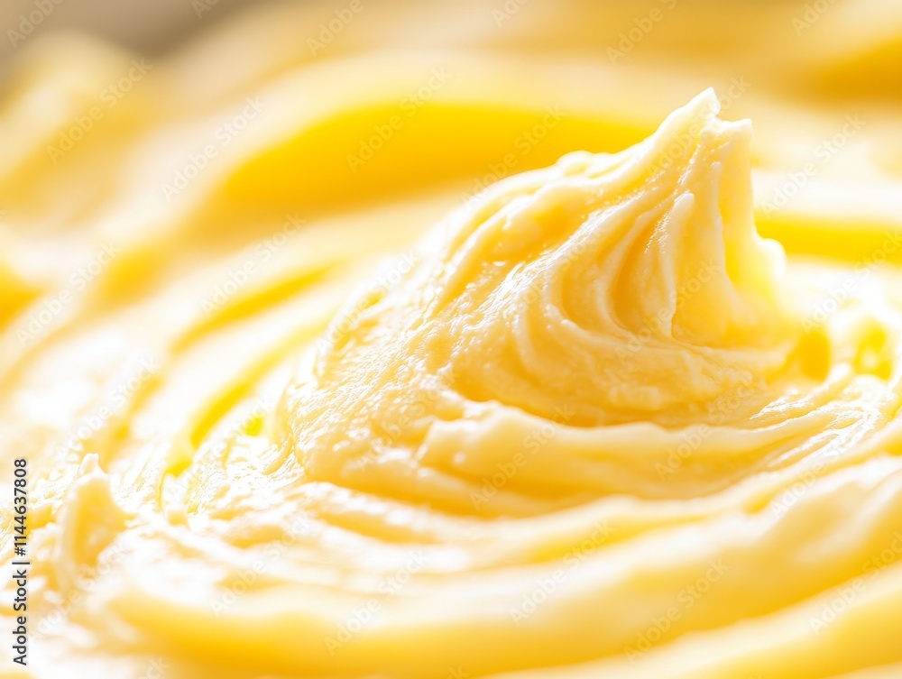 Close-up texture of creamy butter, showcasing its smooth and fluffy appearance, perfect for culinary presentations, recipes, and food illustrations. Close-up texture of creamy butter, showcasing its smooth and fluffy appearance, perfect for culinary presentations, recipes, and food illustrations.