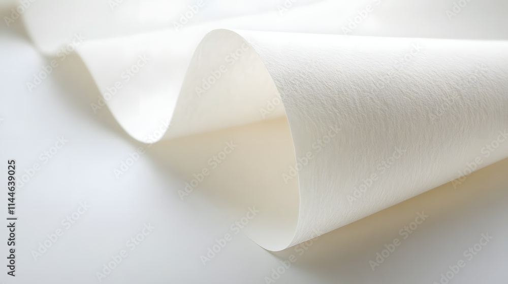 Elegant Gradient Paper Edge Close-Up, Soft Curves, Delicate Folds, Light Gray Scheme, Luxury Texture, Minimalist Design Style. Elegant Gradient Paper Edge Close-Up, Soft Curves, Delicate Folds, Light Gray Scheme, Luxury Texture, Minimalist Design Style.