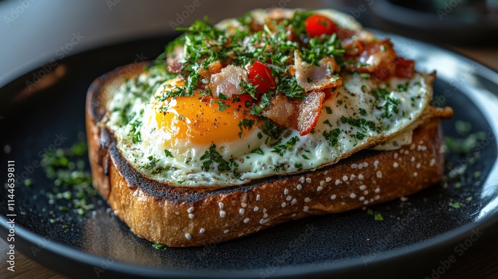 Deliciously Garnished Breakfast Toast Delight Deliciously Garnished Breakfast Toast Delight