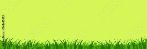 Seamless grass border pattern for design projects, graphic, green, illustration photo