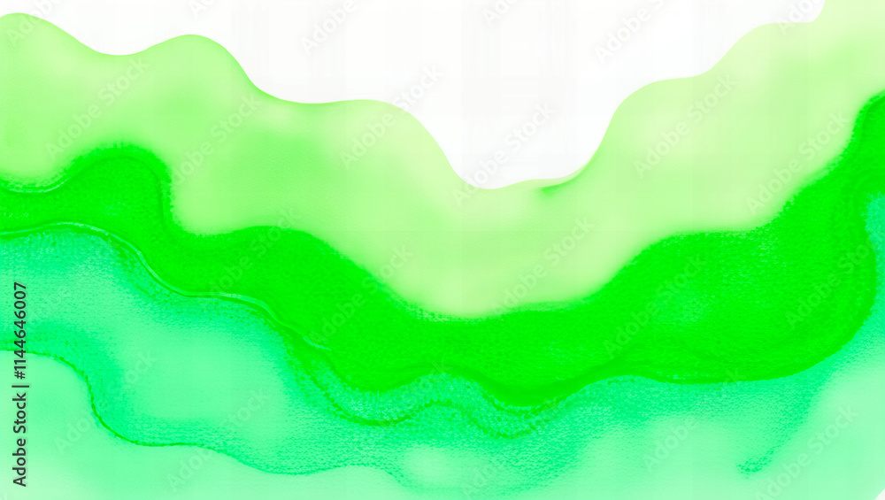 Abstract Green Gradient Waves with Soft Organic Flow Abstract Green Gradient Waves with Soft Organic Flow