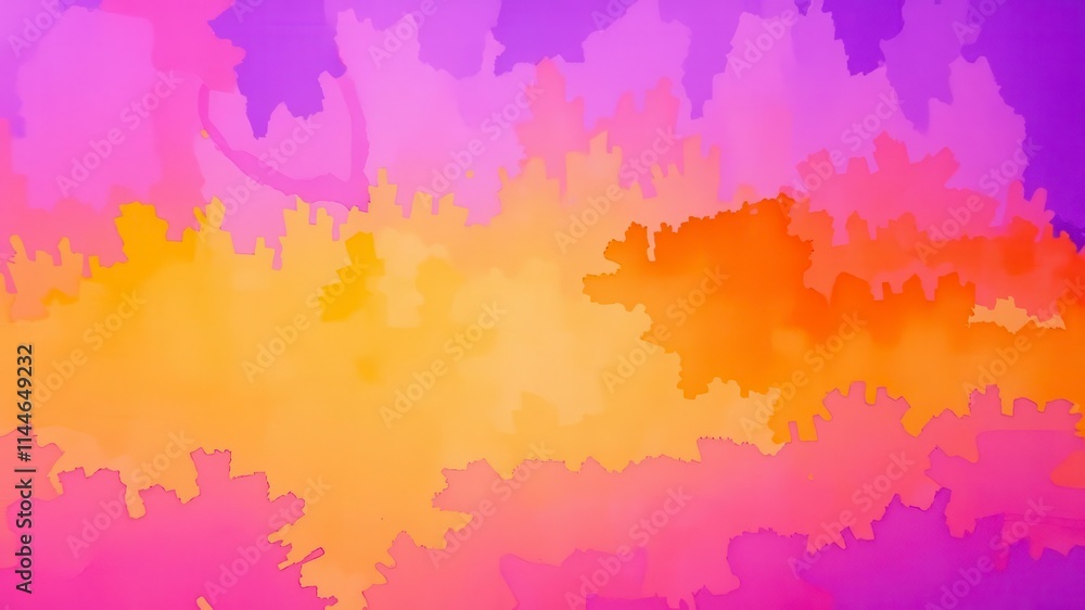 Watercolor painting of a vibrant sunset sky in shades of orange and purple, watercolor, vibrant Watercolor painting of a vibrant sunset sky in shades of orange and purple, watercolor, vibrant