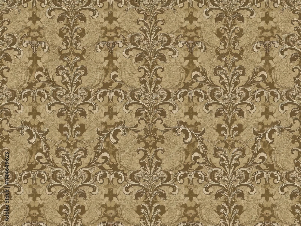 White damask wallpaper with intricate floral patterns, texture, decorative White damask wallpaper with intricate floral patterns, texture, decorative