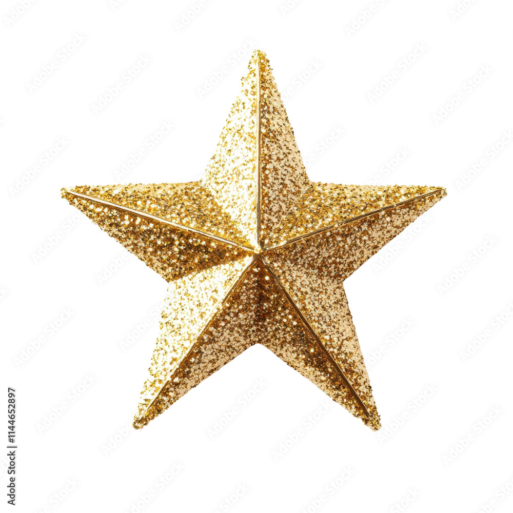 Glittering Gold Star Decoration for Festive Celebrations Glittering Gold Star Decoration for Festive Celebrations