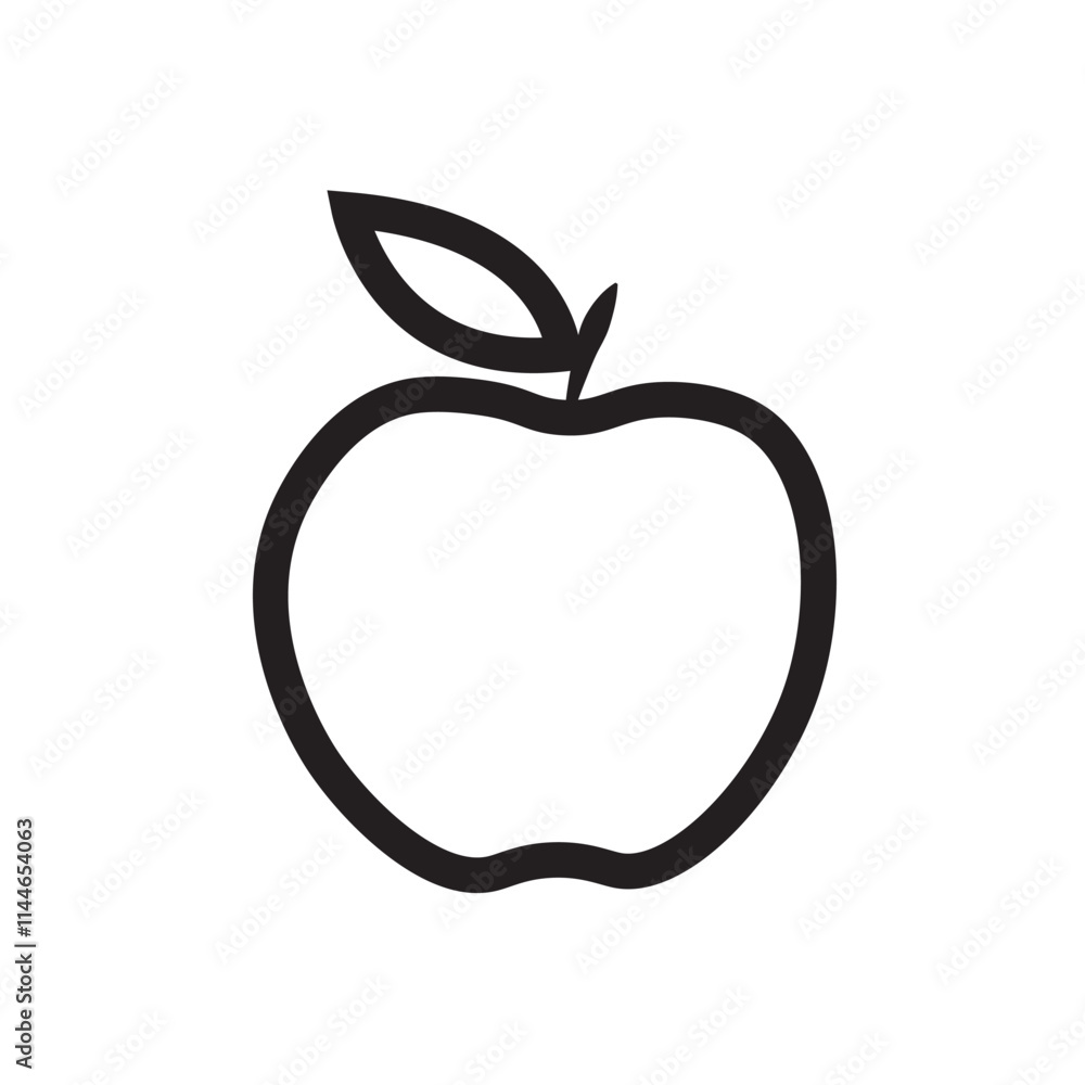 Simple apple vector icon, apple logo template. Simple apple vector icon, apple logo template.